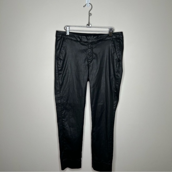 7 For All Mankind Slim Chino Faux Leather Pants Size 28 - Picture 2 of 10